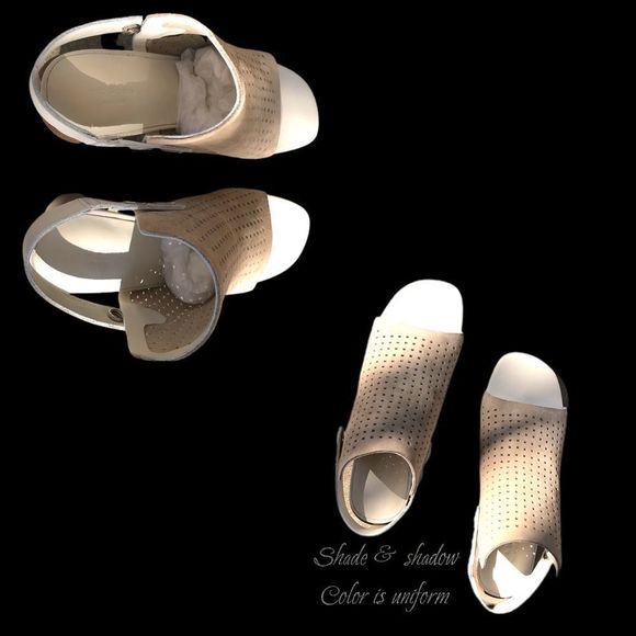 NIB $495 rag & bone | Perforated | Suede | Slingback Open Toe Bootie in Stucco - Picture 8 of 10